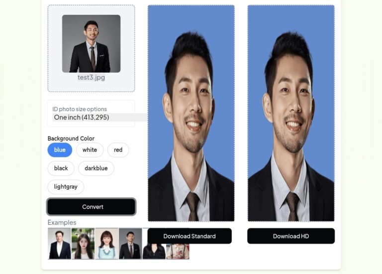 Convert Selfie Photo to an ID Photo with a Blue Background Instantly – Photo4You