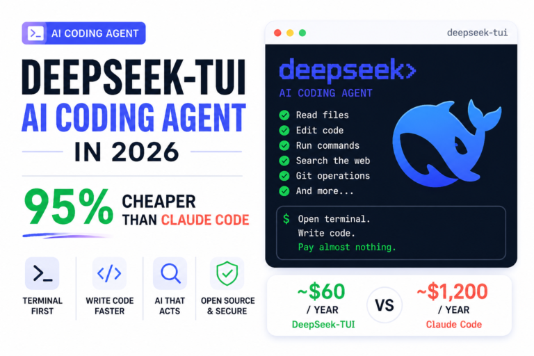 AI Coding Agents in 2026: DeepSeek-TUI Terminal Agent 95% Cheaper Than Claude Code