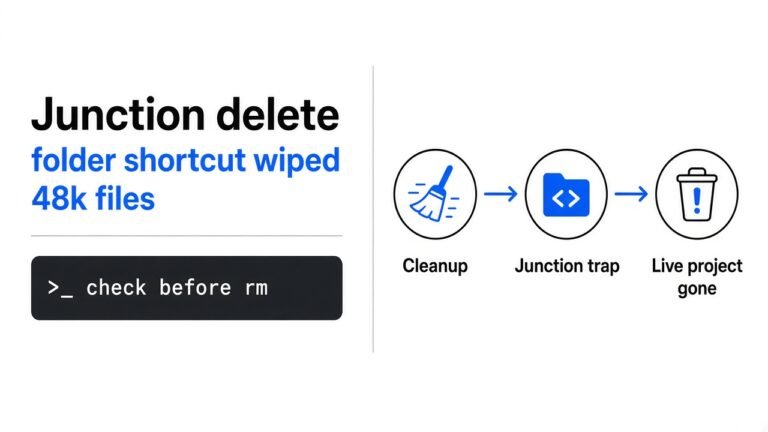 Claude Code deleted 48,000 files through a folder shortcut. Here is the check that stops it.