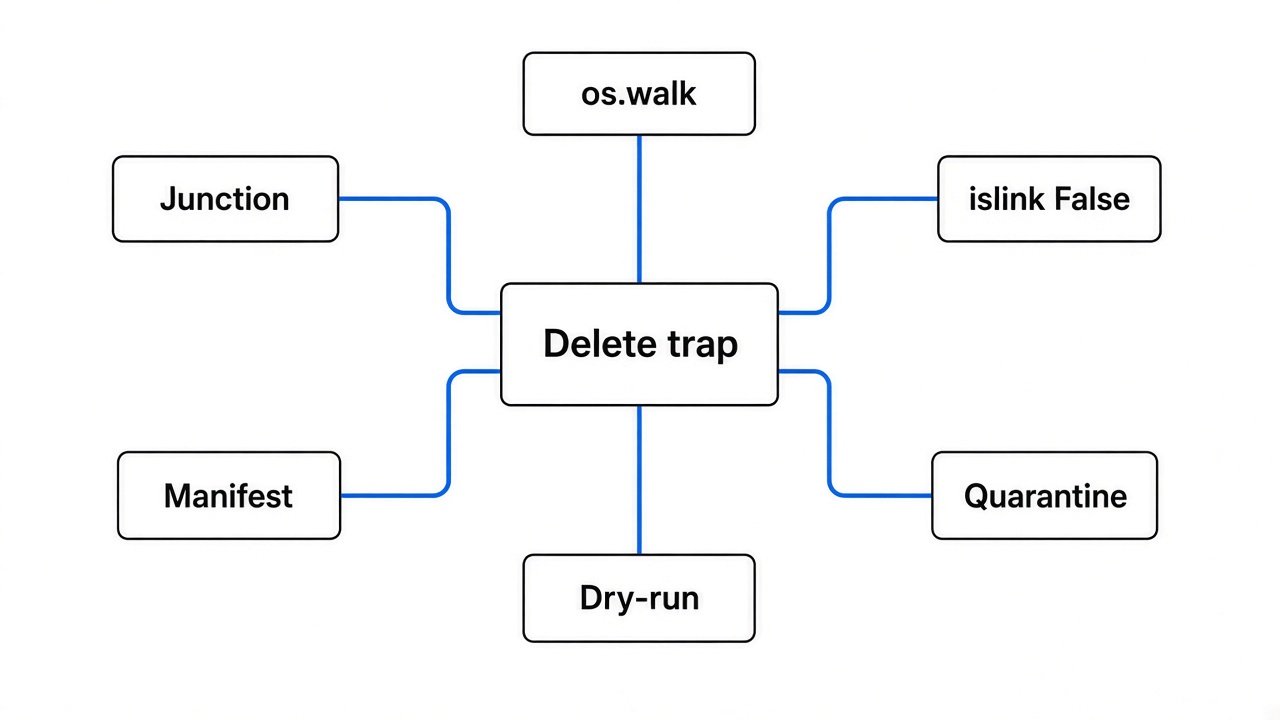 Mindmap: junction trap and manifest cleanup fix.