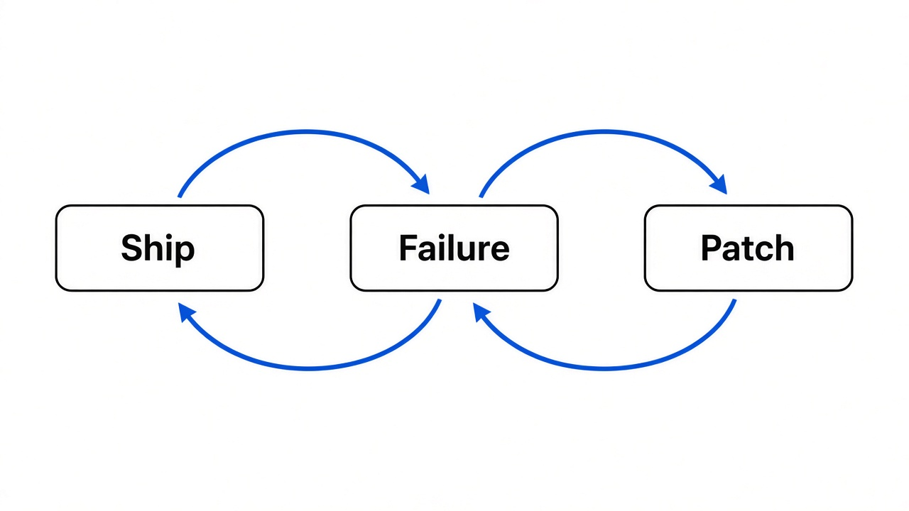 Ship to Failure to Patch to Ship iterative deployment loop