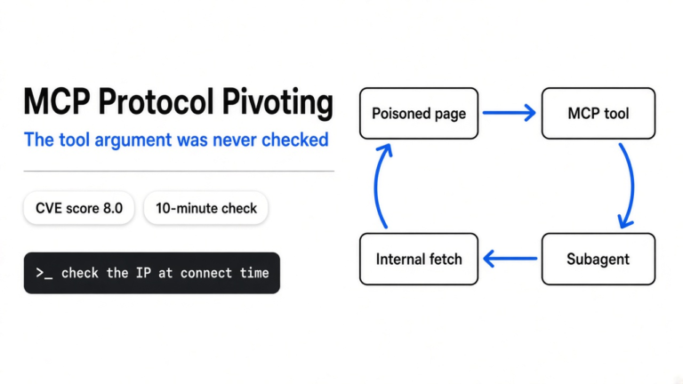 MCP protocol pivoting: the tool argument was never checked