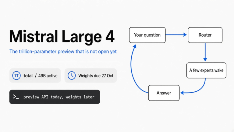 Mistral Large 4, explained from zero: the trillion-parameter preview that is not open yet