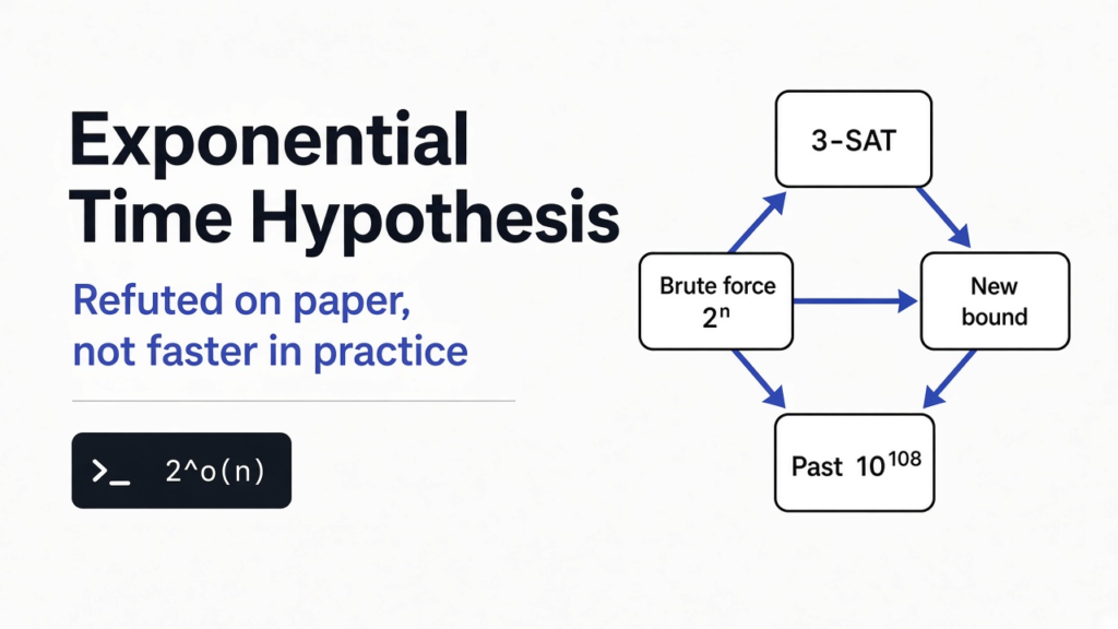 Exponential Time Hypothesis refuted by AI labs: a new curve shape, not P equals NP