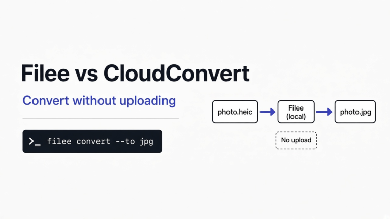 Filee vs CloudConvert: Convert Files Without Uploading Them?