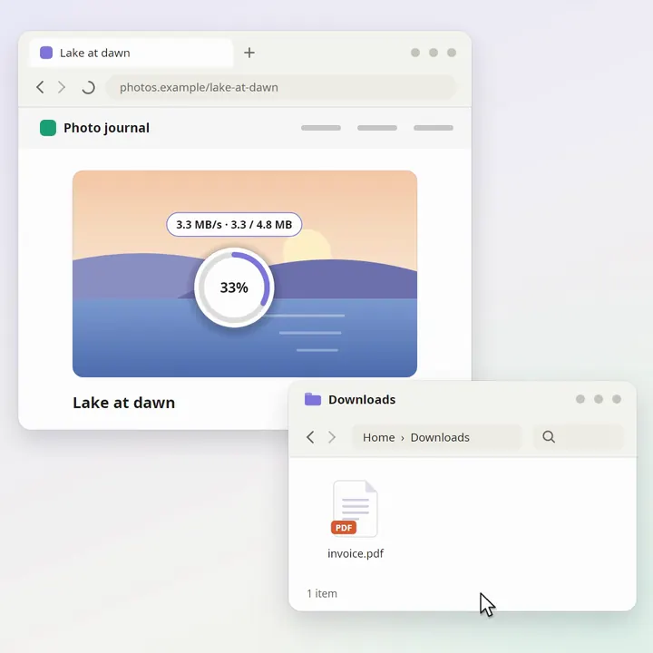 A local preview of the file, which is the opposite of handing it to a website