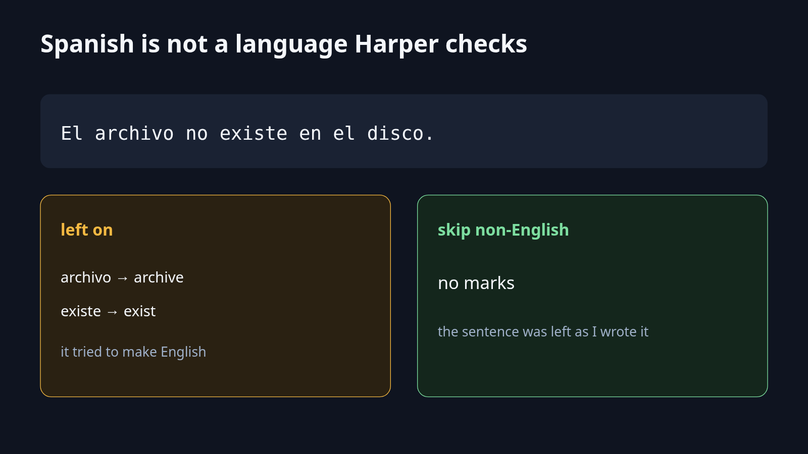 What did Harper miss?