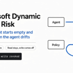 What did Microsoft actually add on 19 October to stop a rogue agent? Microsoft Dynamic Agent Risk explained: an agent, a live risk dial, a policy, and a smaller badge with a human stamp