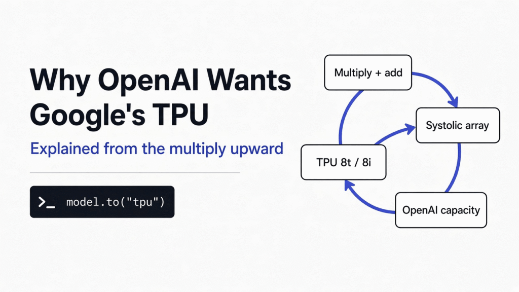 Why OpenAI wants to buy Google's TPU: multiply-add cells in a systolic array, TPU 8t and 8i, and OpenAI's compute capacity