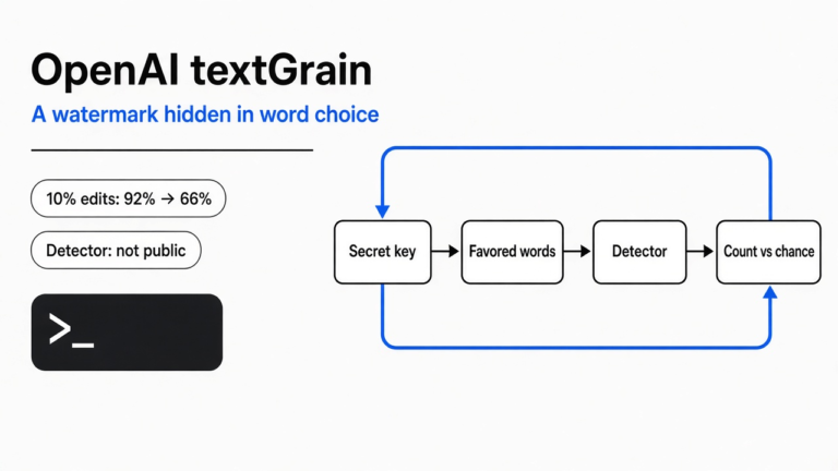 Change one word in ten, and OpenAI’s text watermark falls from 92% to 66%